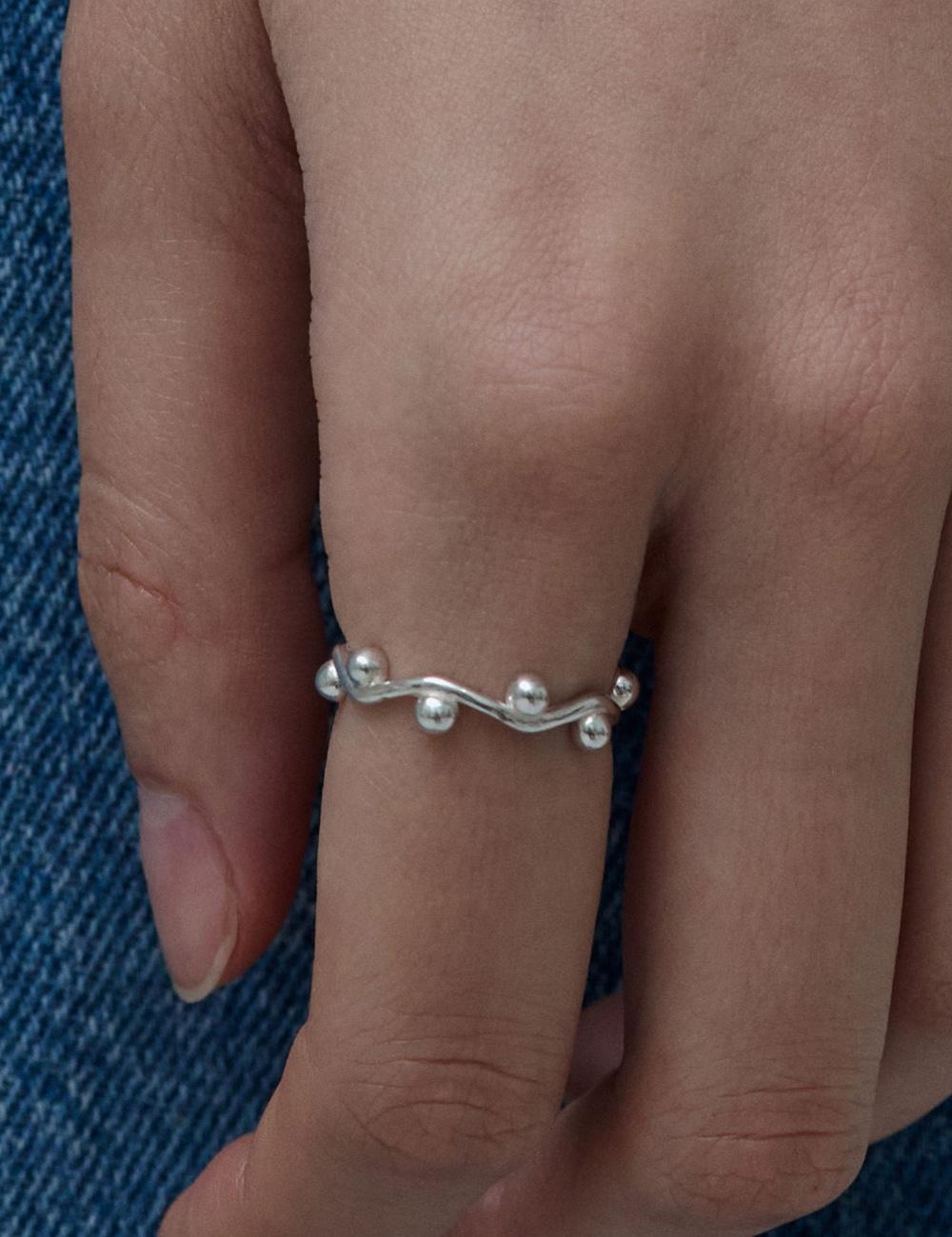 925 Bubble ball ring