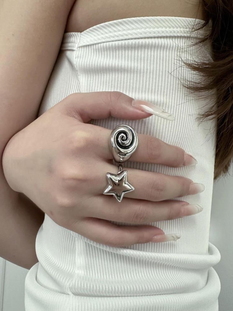 Silver star•ring / 실버 별 반지