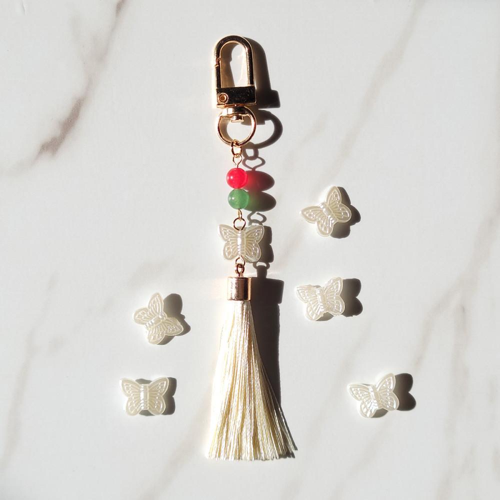 [그레이스토리] 진줏빛 나비 노리개 키링