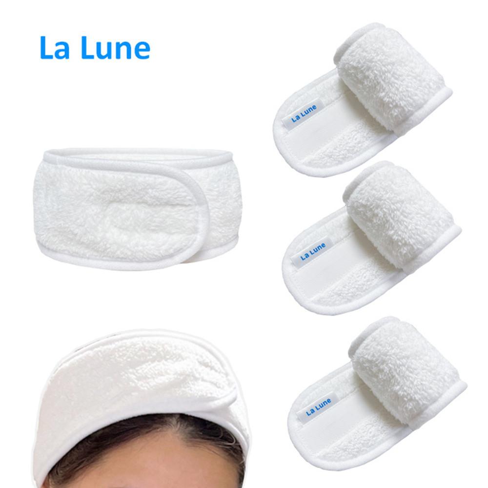 [La Lune] 라뤼느 세안밴드 / 부드러운 극세사 호텔 헤어밴드 / 퓨어화이트