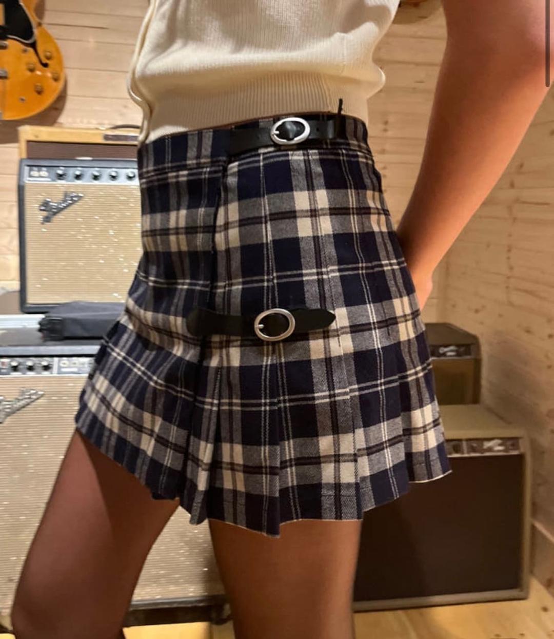 브랜디멜빌 다나 버클 체크스커트 | 후루츠패밀리