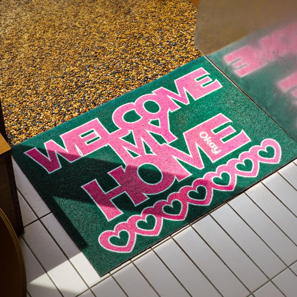 오브체리 웰컴 현관매트 코일매트 업소용 사무실 출입구 바닥 패턴 발매트