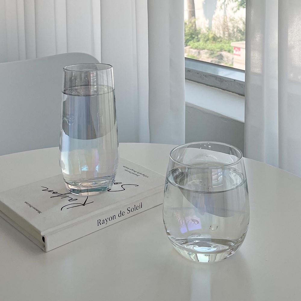 오로라 홀로그램 유리 물방울 글라스 컵 온더락 하이볼 유리잔