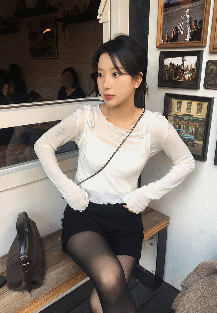 브리 레이어드 스트랩 뷔스티에 2color