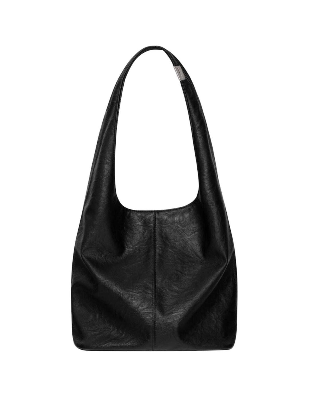 [2/23~] G LEATHER SHOULDER BAG (BLACK)