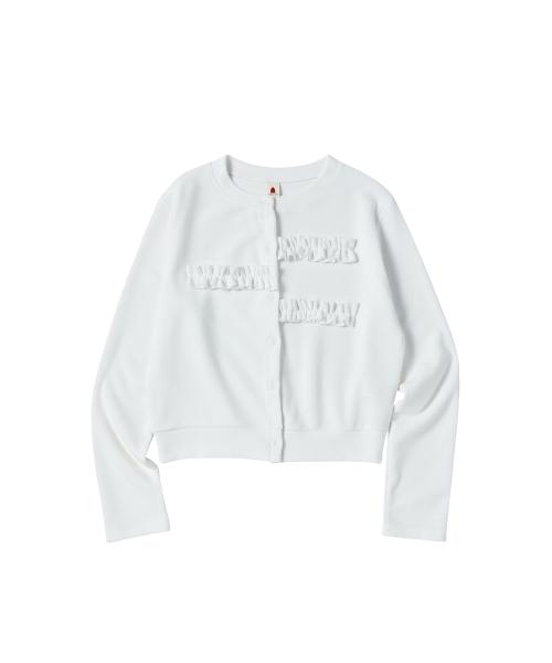 W FRILL CARDIGAN [IVORY]