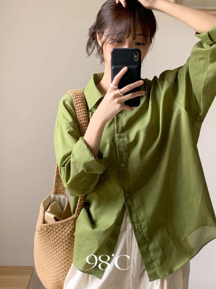 [98project/주문폭주] 팔레트 한여름 아사 셔츠 - 6 color