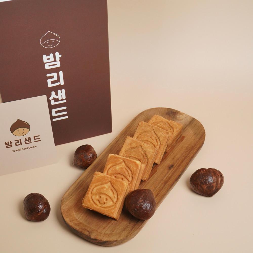 수제샌드쿠키 밤리샌드(1박스 10개입) 캬라멜샌드쿠키,밤샌드쿠키 선물 답례품 쿠키선물세트 [원산지:상세설명에 표시]