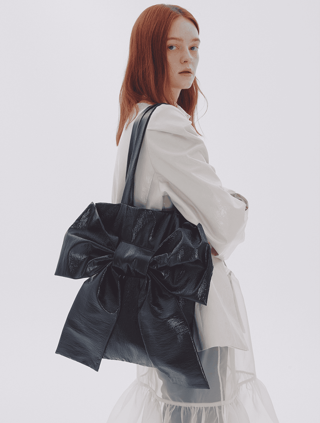 리본 숄더백_블랙