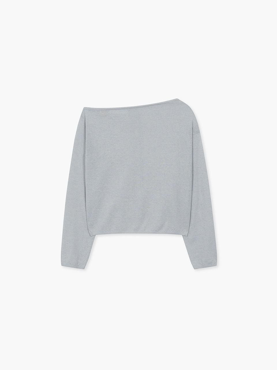 OFF SHOULDER KNIT TOP_grey