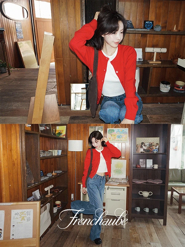 [가을신상][MADE]소프트 팬던트 라운드넥 가을 가디건 (9color)