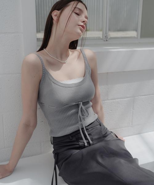 러닝 스티치 슬리브리스_그레이