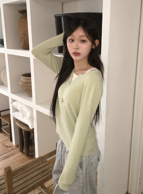 [얼리스프링💗] 시유 레이어드 니트 (4color)