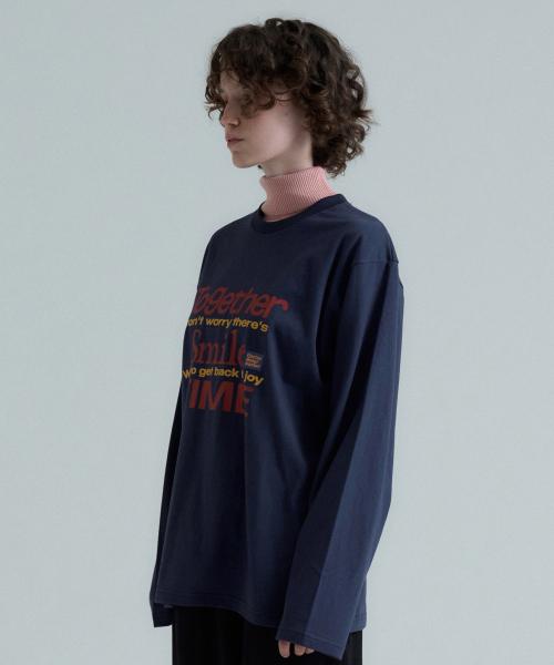 Together Smile LS Tee - Navy