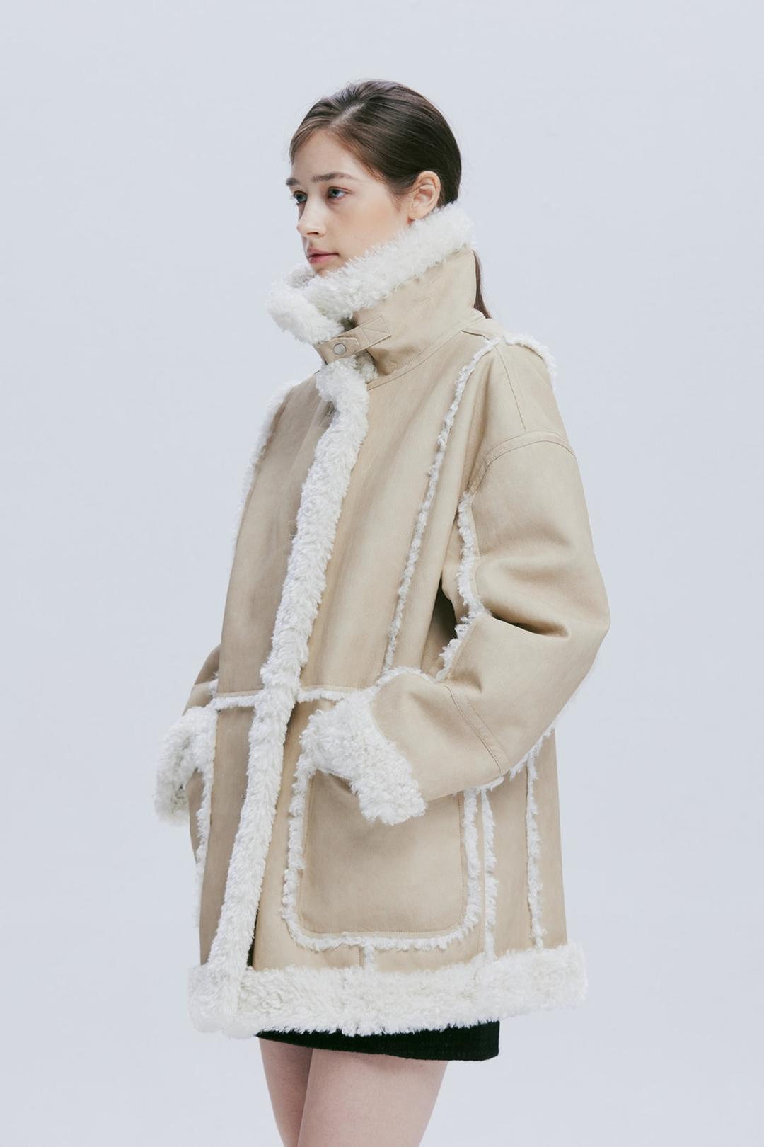 REVERSIBLE MUSTANG JACKET (LIGHT BEIGE)