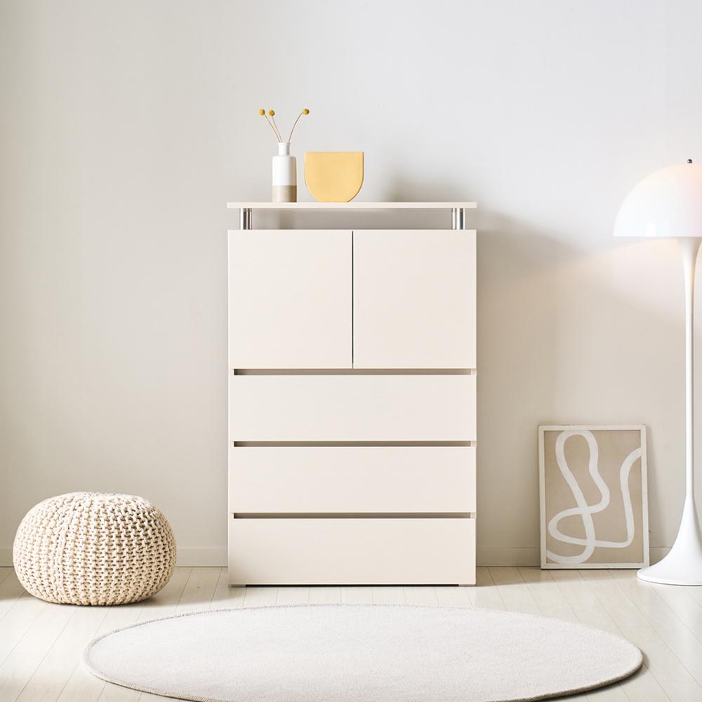 리엔까사 마인 도어 서랍장 800 (크림화이트)