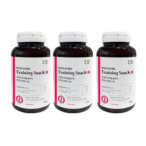 노즈워크 강아지 트레이닝스낵 150g, 치킨맛, 150g, 3개 - 져키/트릿 | 쿠팡