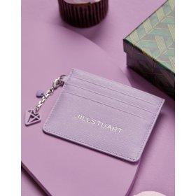 질스튜어트 뉴욕 액세서리 22FW GIFT박스동봉젤라또 라벤더 가죽 쁘띠 참장식 슬림카드홀더 JAHO2F953V2