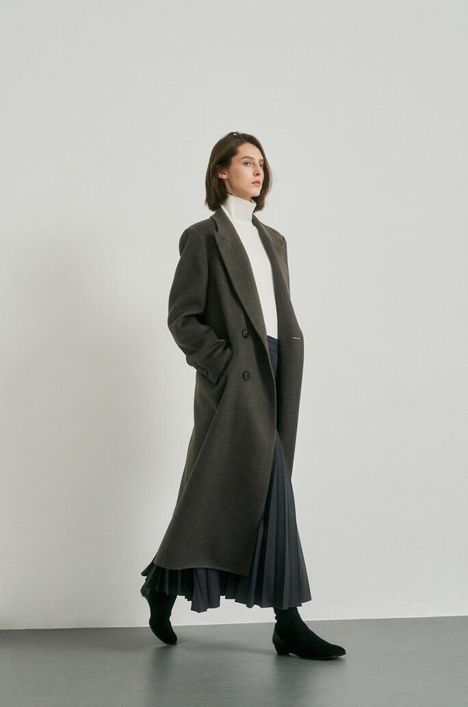 [TIME] 캐시미어 블렌드 핸드메이드 더블 코트