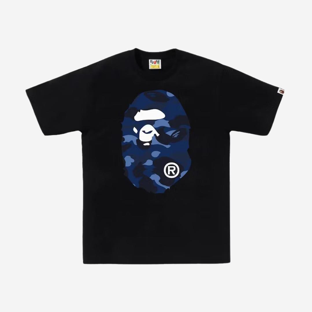 BAPE Color Camo Big Ape Head T-Shirt Black Navy