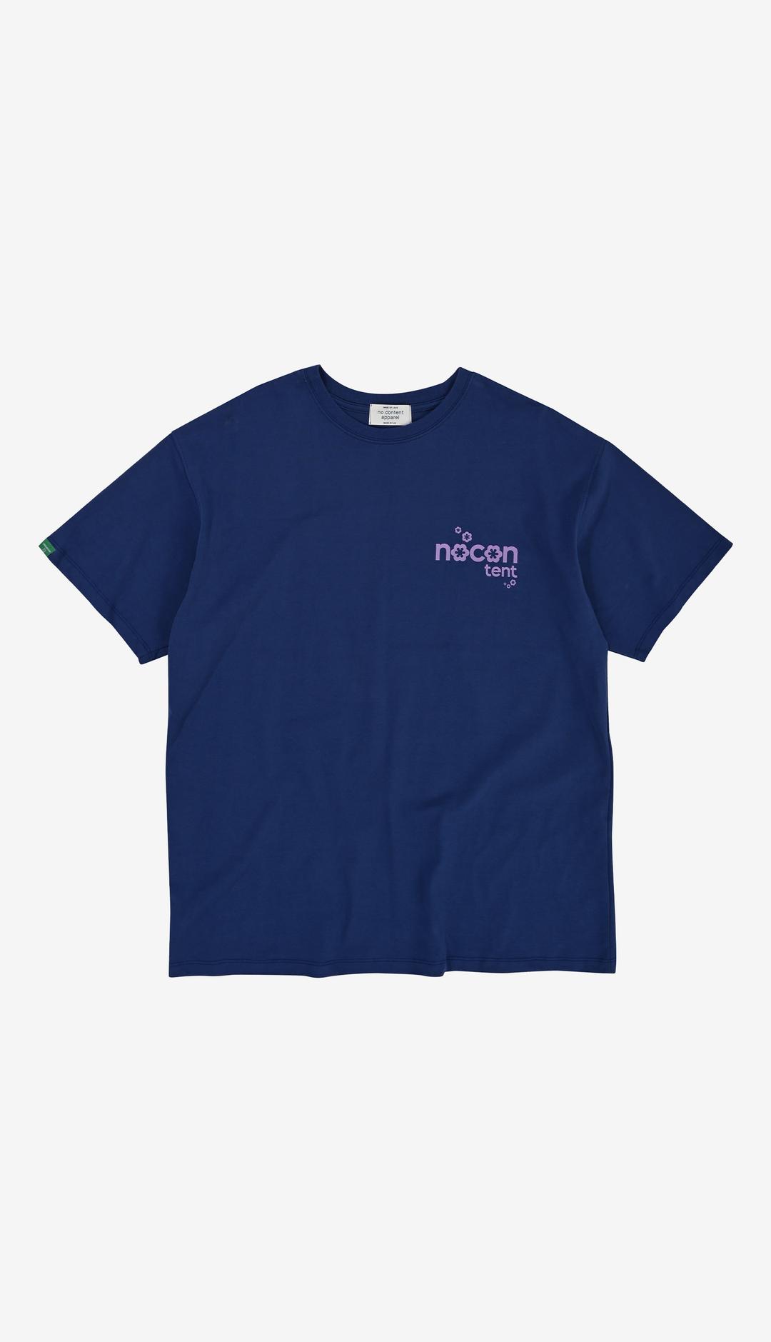 224. Flower Logo T _ Navy