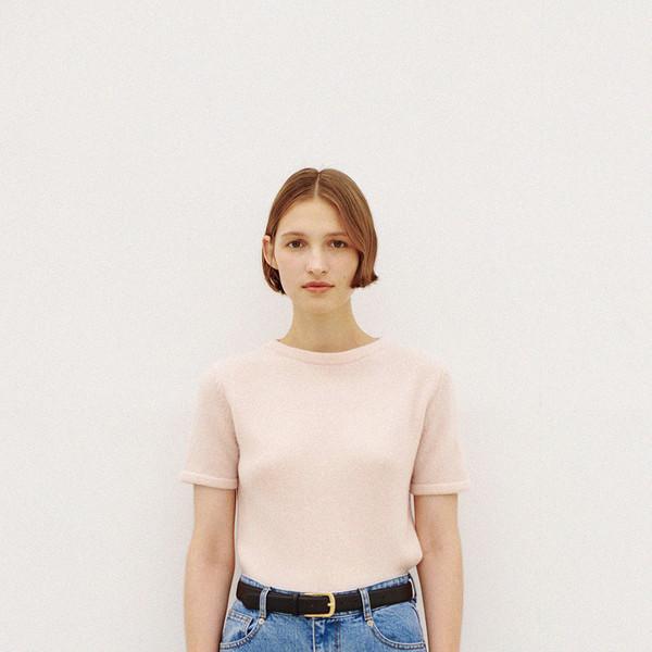 Joan Boat Neck Knit (Light Pink)