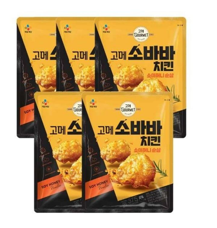 [티몬] [파워딜] [G] 고메 소바바치킨 소이허니 순살 375g X 5개