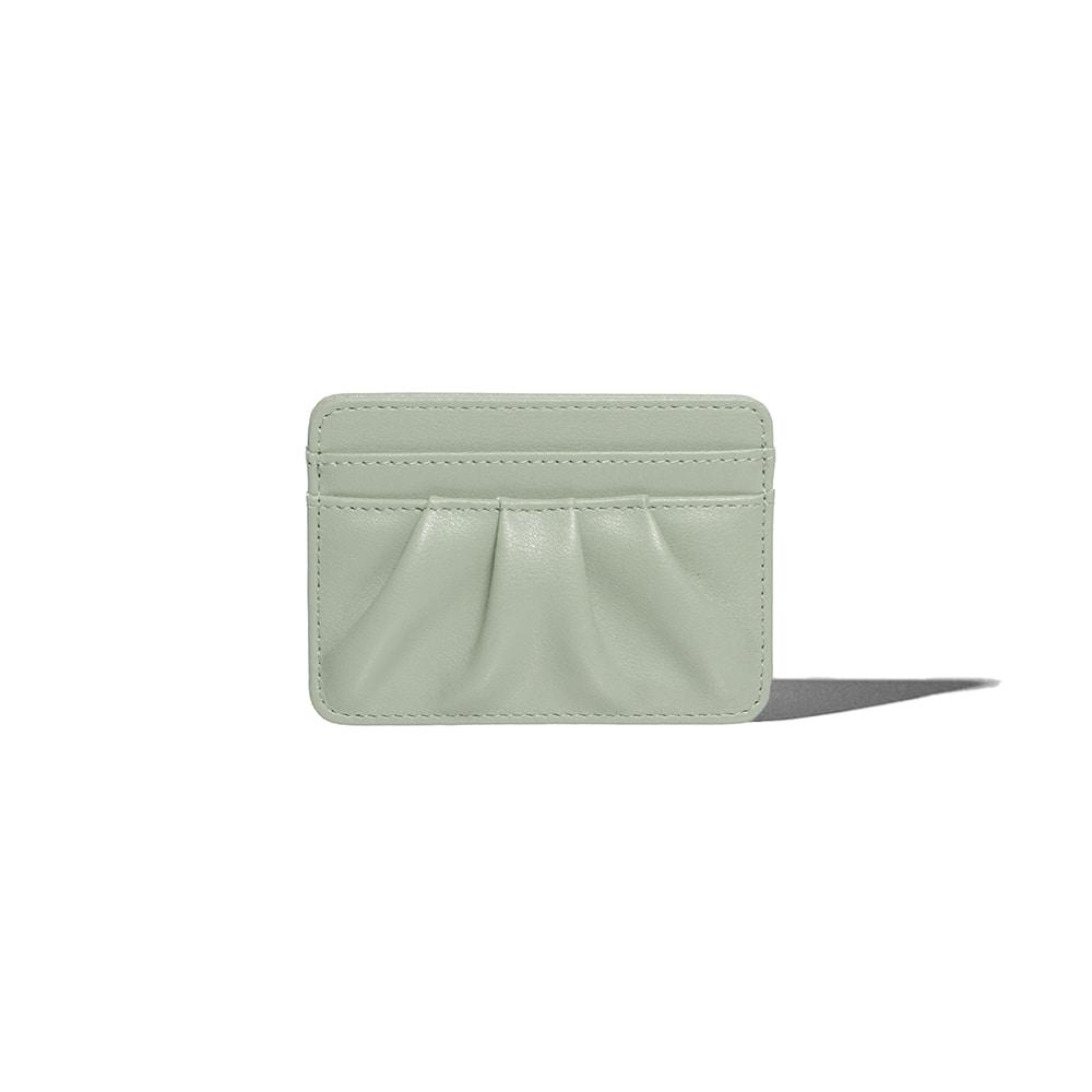 도우 플랫 명함 카드홀더지갑 포그그린