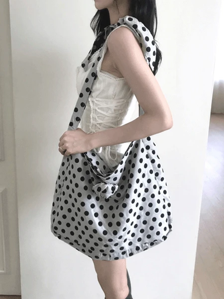 [로즈탈부착] DOT ROSE BAG (2color)