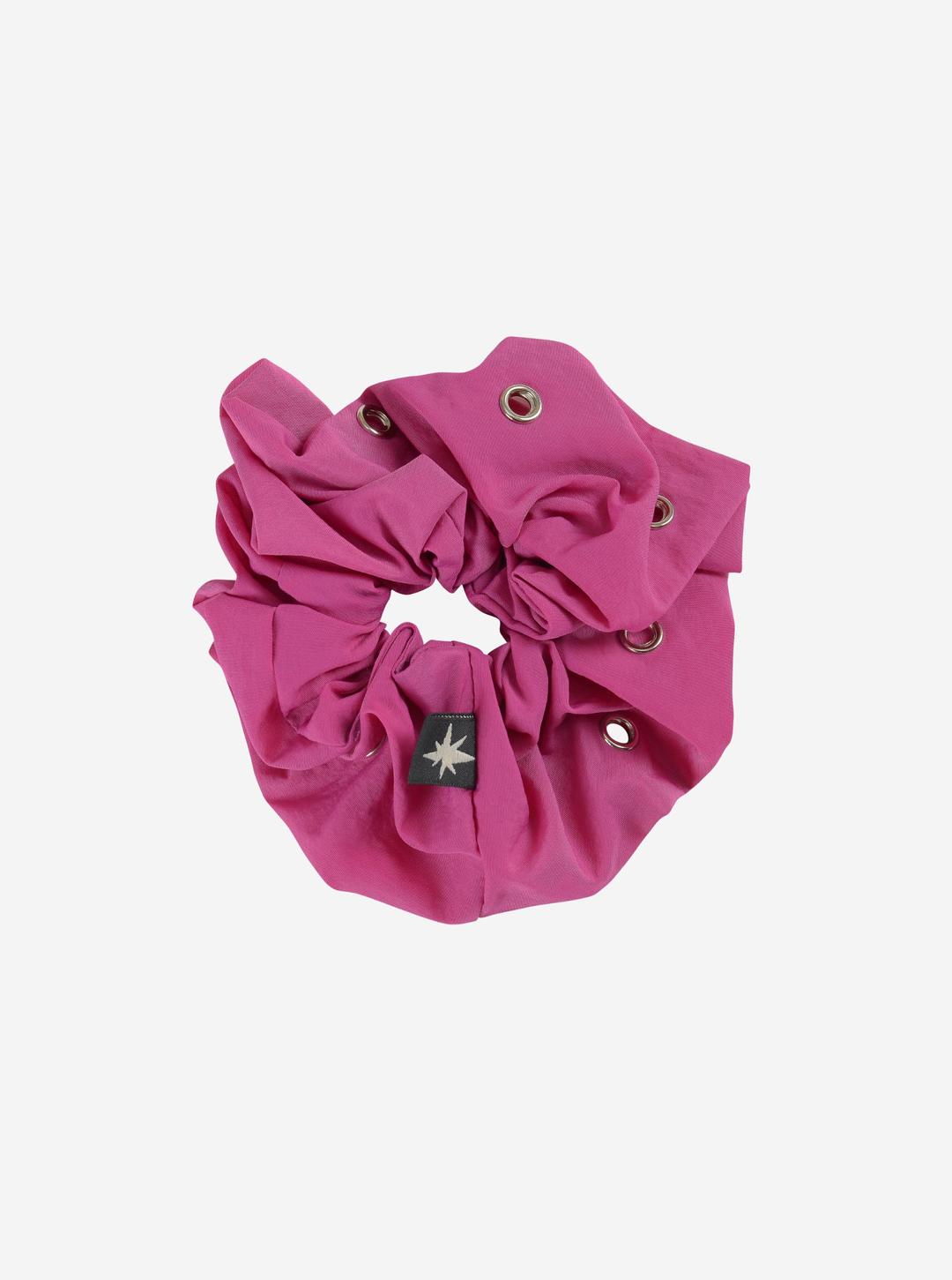 EYELET SCRUNCHIE MAGENTA