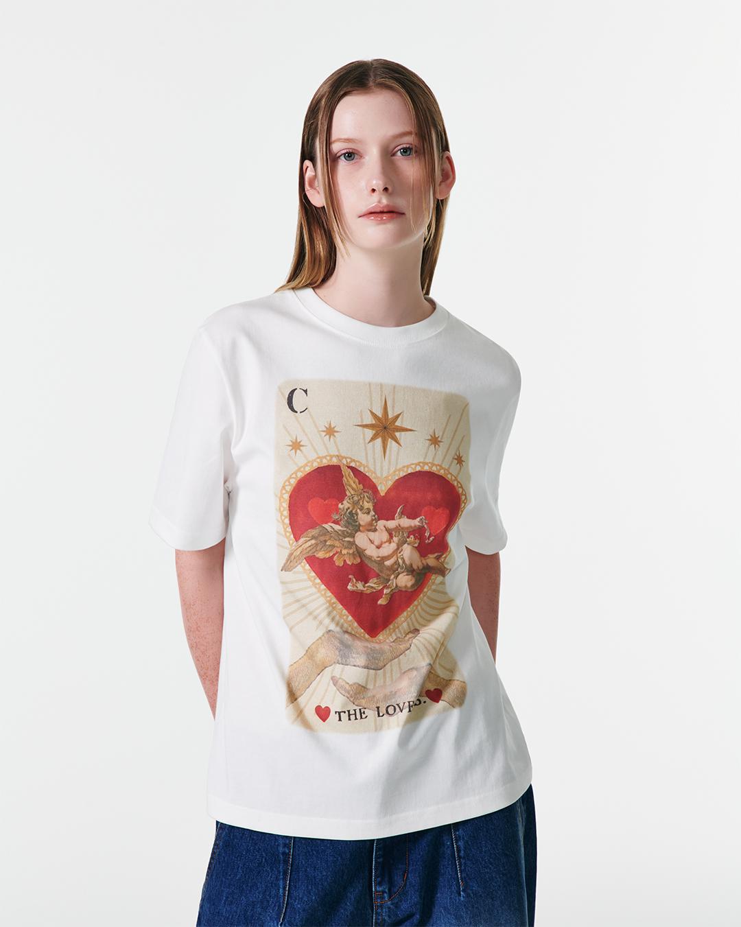 [인플루언서 PICK!] THE LOVERS TAROT GRAPHIC T-SHIRT [WHITE]