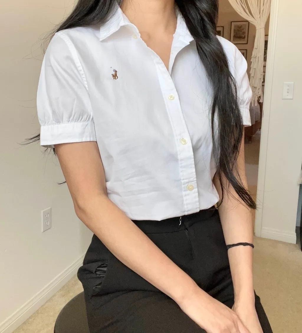 3컬러 폴로 랄프로렌 걸즈 옥스포드 반팔셔츠 | 상품 상세 | 크로켓