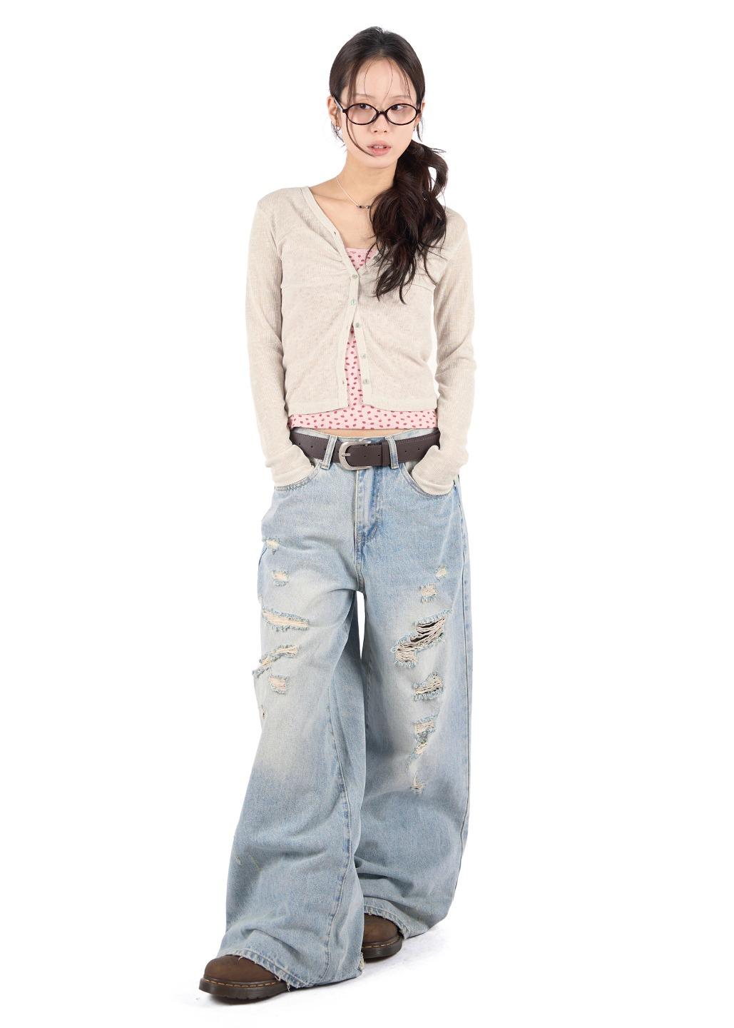 ROUGH CUT OUT JEANS*일주일 소요*