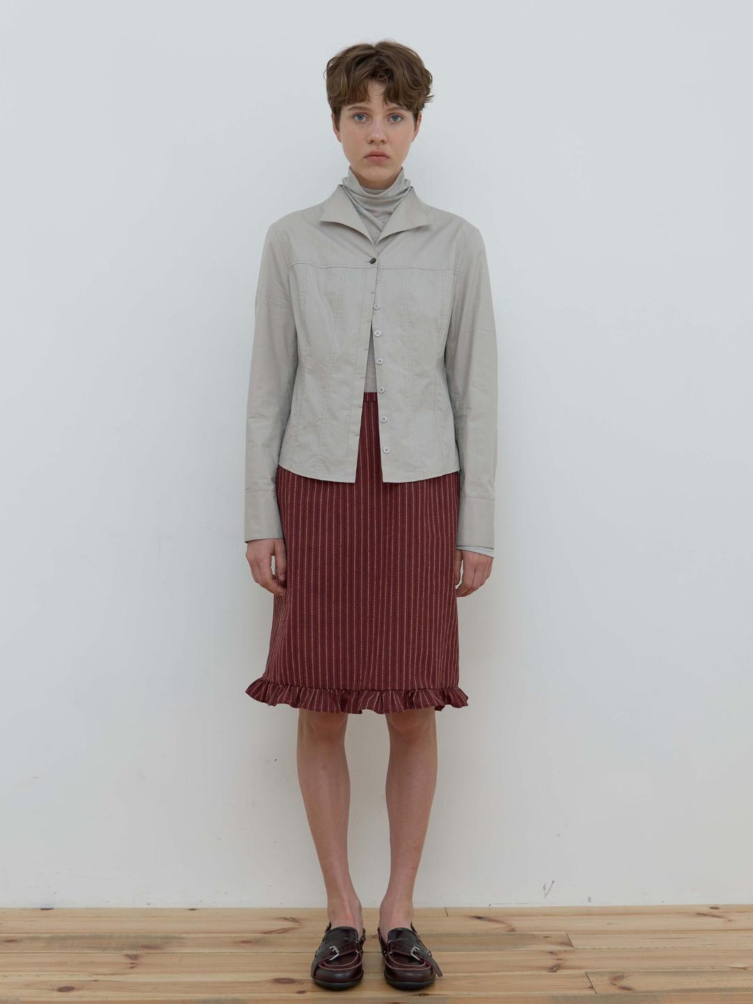 [2차 리오더] FRILL MIDI SKIRT_RED