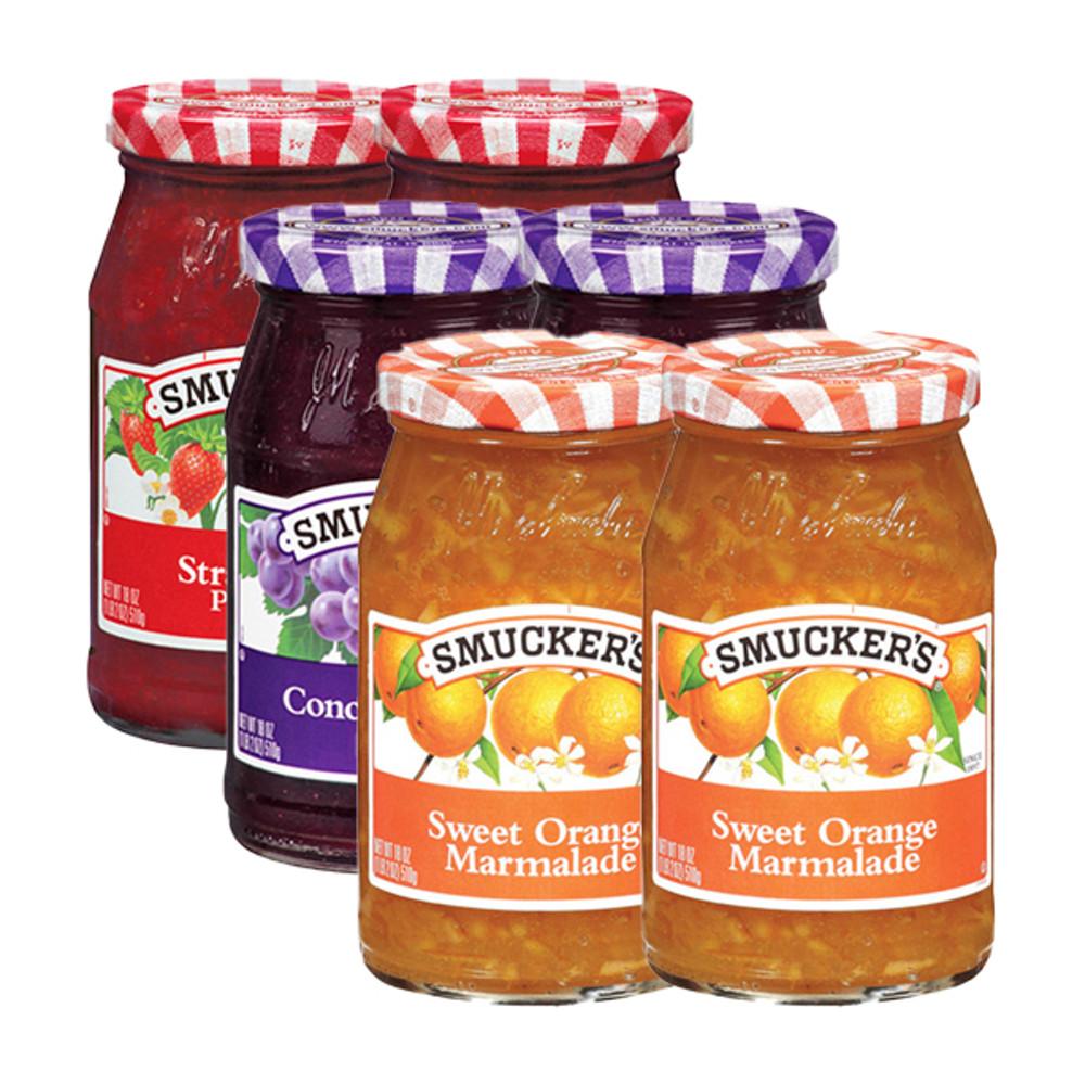 스머커즈 오렌지 마멀레이드 포도 딸기 프리저브 잼 510g+510g [원산지:상세설명에 표시]