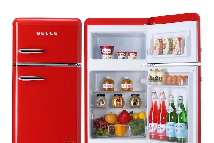 레트로 글라스 소형 냉장고 RD09ARDH (레드 83L)