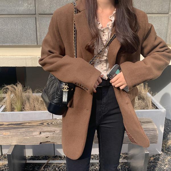 디제 울 누빔자켓