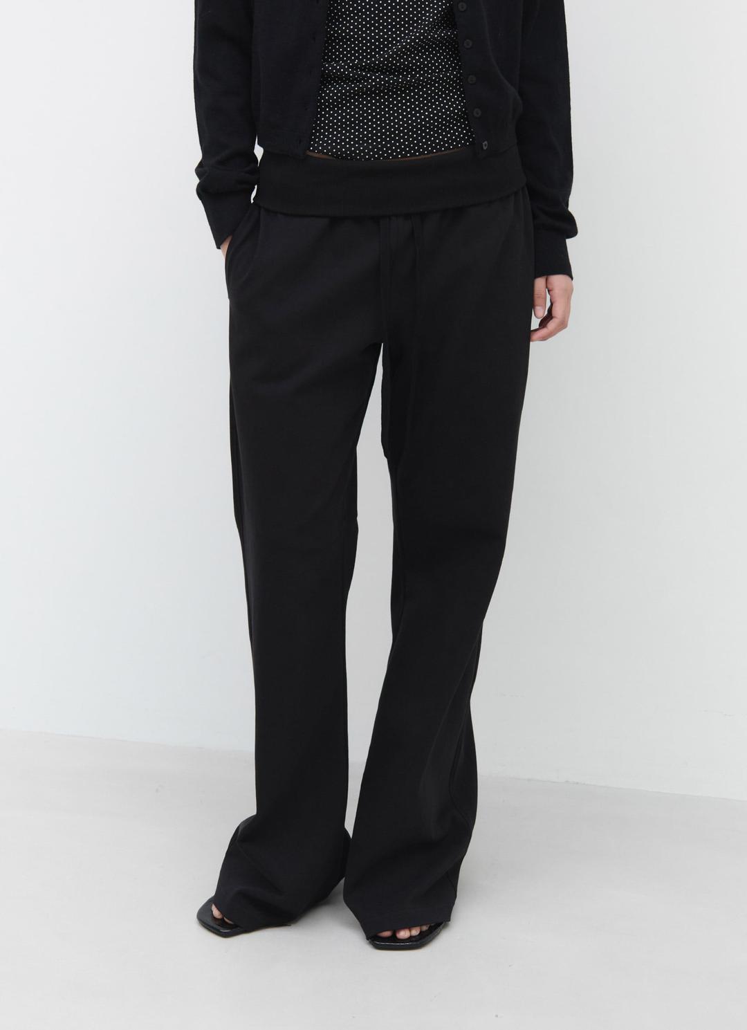 [4/27 예약배송] 26SS FOLD OVER LONG PANTS / BLACK