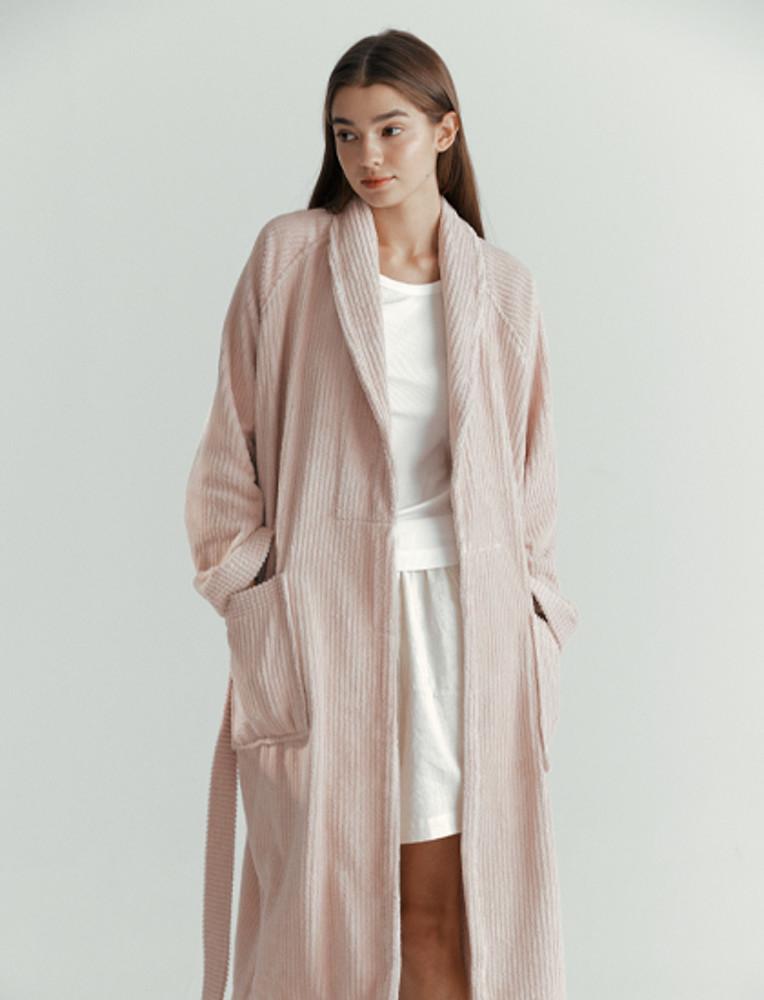 더 그란 | 클래식 스트라이프 로브 - 피기 핑크