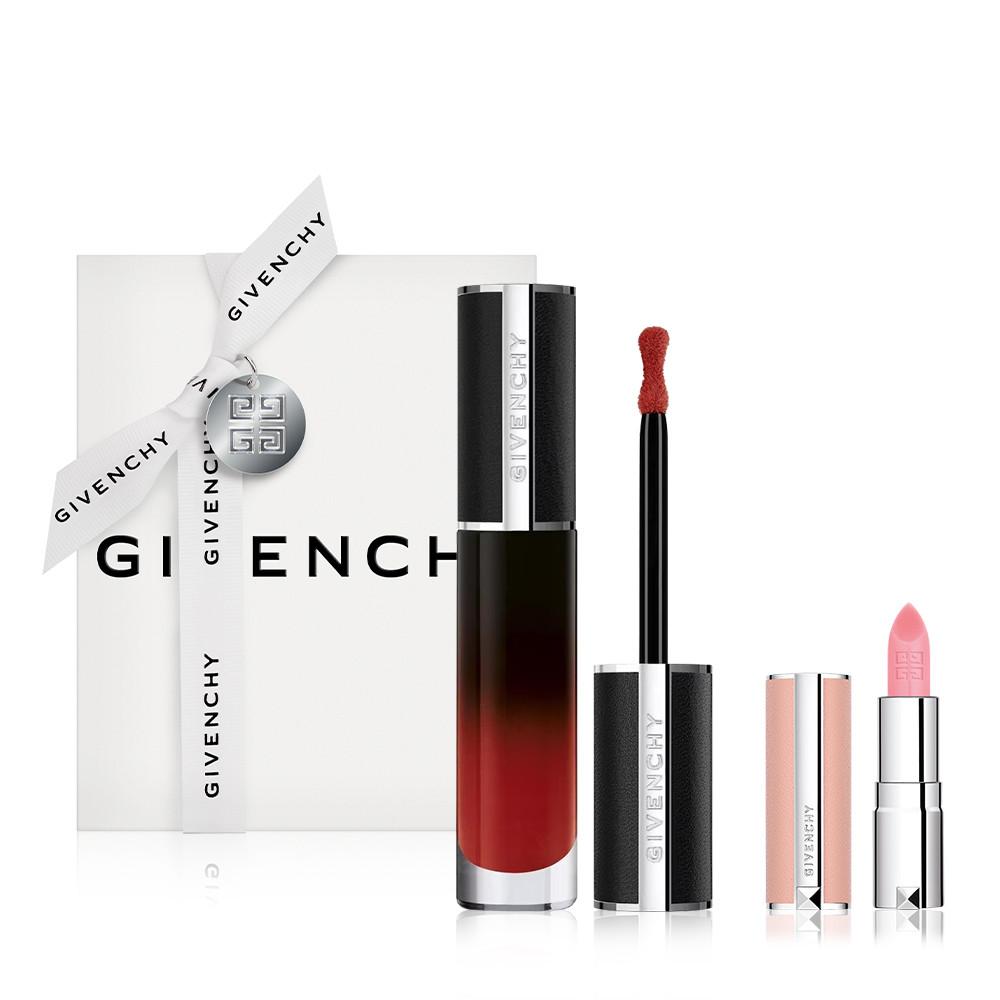 [지방시/선물포장] NEW 르 루즈 앵떼르디 크림 벨벳 세트 (+로즈 퍼펙토 N1 디럭스 미니)