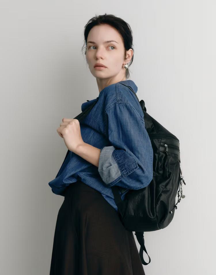 [ARCHE][참장식포함] 나일론 아르케 백팩 M 블랙