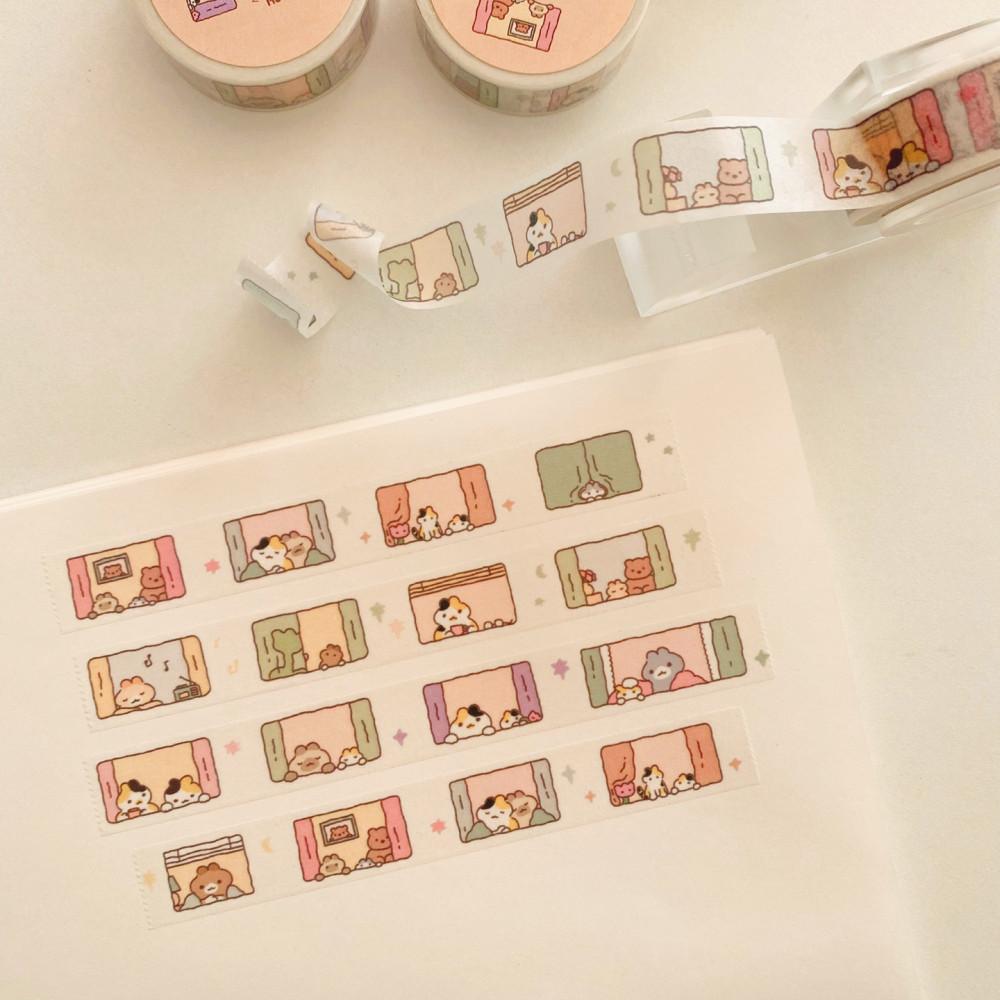 고양이의창문 마스킹테이프 「고양이빵집」