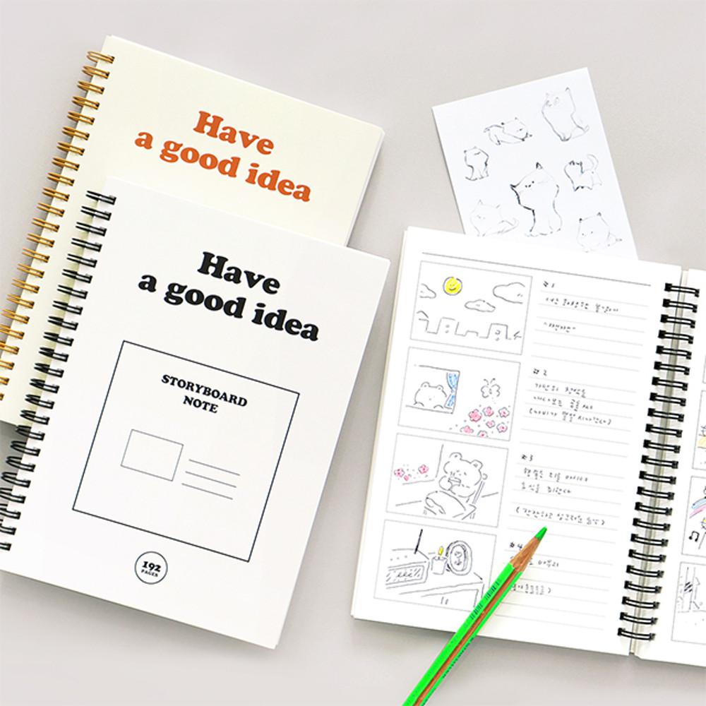 인디고 기본 A5 스토리보드 노트 (플롯,아이디어) 유튜버 영상편집 광고크리에이터 웹기획
