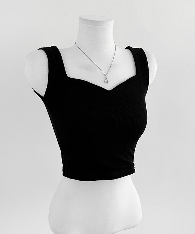 슈체 당일출고🚀러블리 하트넥 스퀘어넥 이너 나시 민소매티 파란색 워터밤 흠뻑쇼