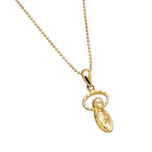 14K 18K 바뇌의 성모님 목걸이 / 원볼체인 0.5