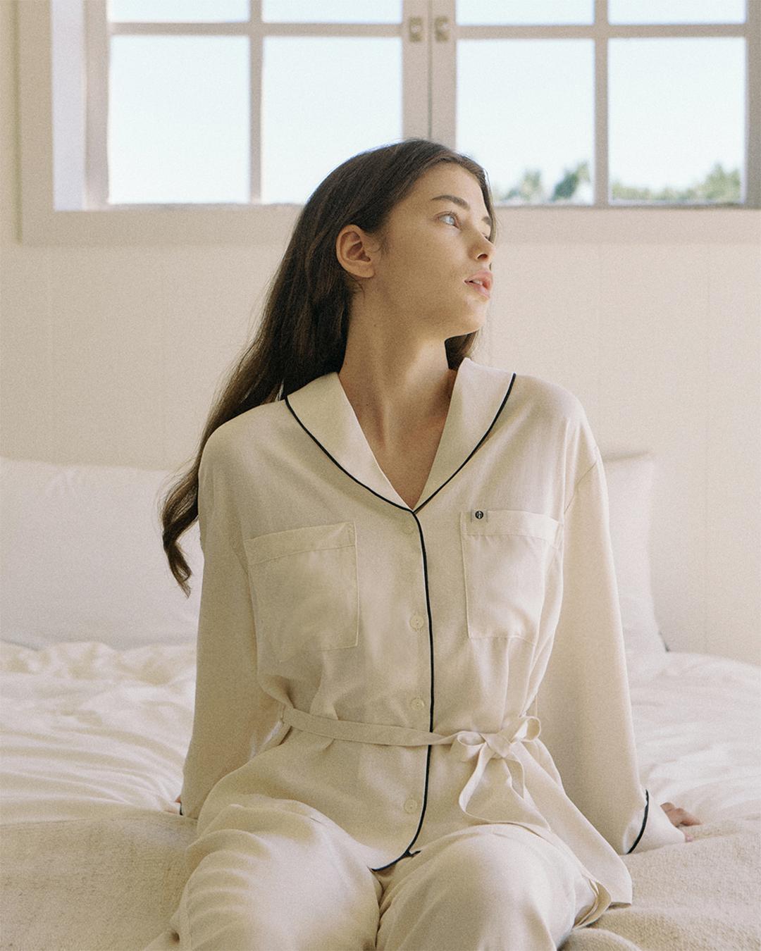 클래식 텐셀 파자마 세트 (cream)