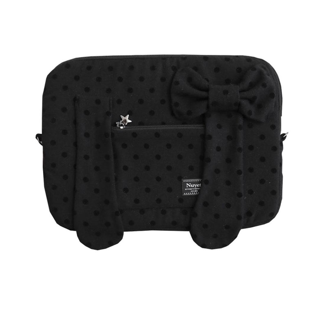 Bunny Tablet Pouch _ Black Dot