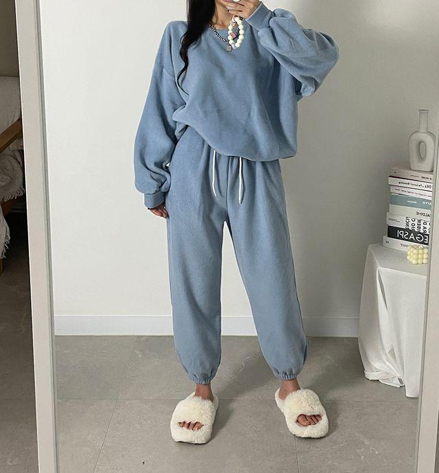 (*후리스/세트가격!*) 포근 후리스 세트 맨투맨 투피스 조거 트레이닝 루즈핏 플리스 겨울 박스 티 추리닝 팬츠 바지 셋업
