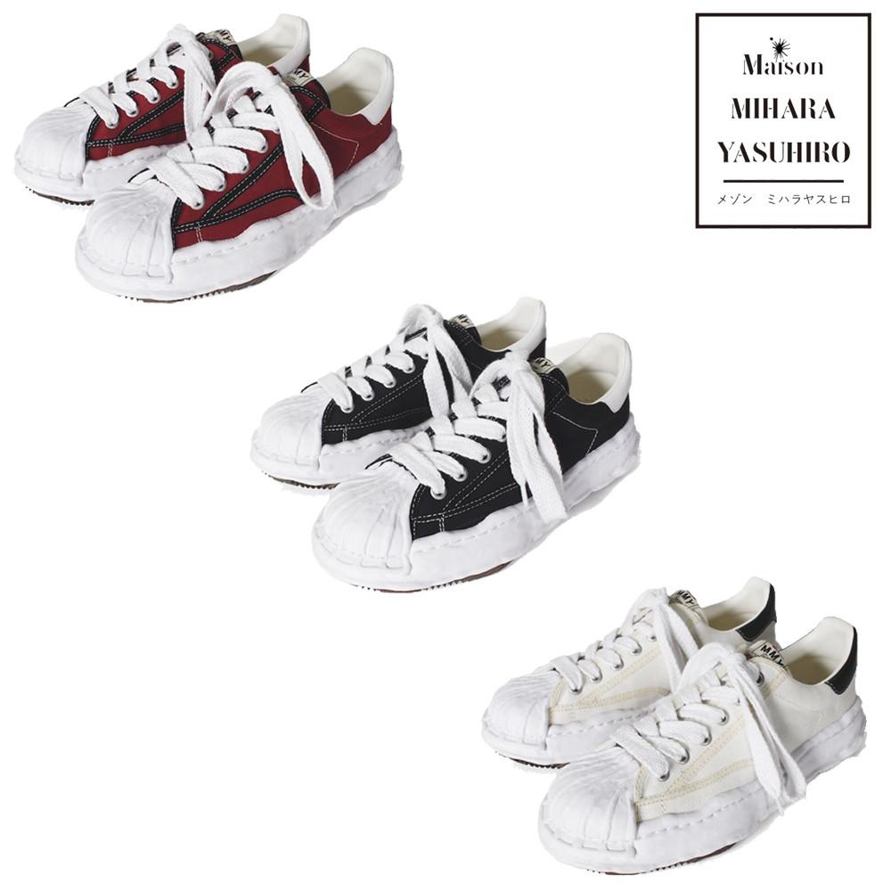 미하라야스히로 블래키 OG솔 슈퍼스타 타입 스니커즈 로우탑 3컬러 A06FW704