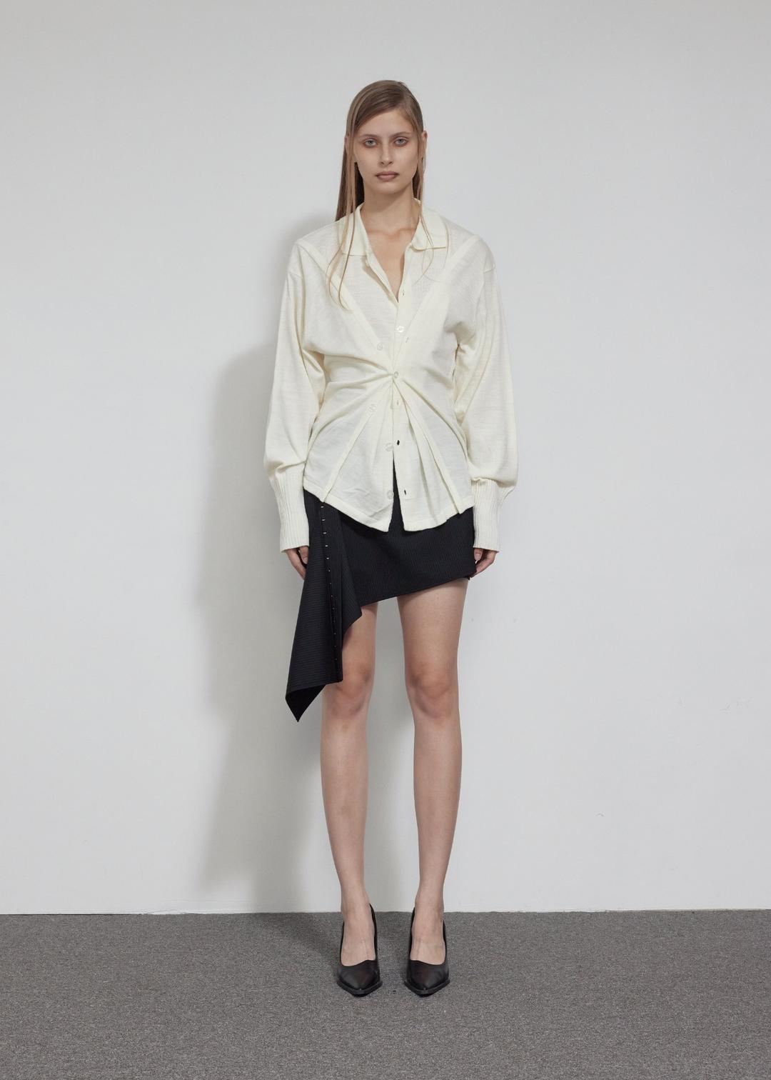 BUTTONED FIT CARDIGAN, LEMON CREAM